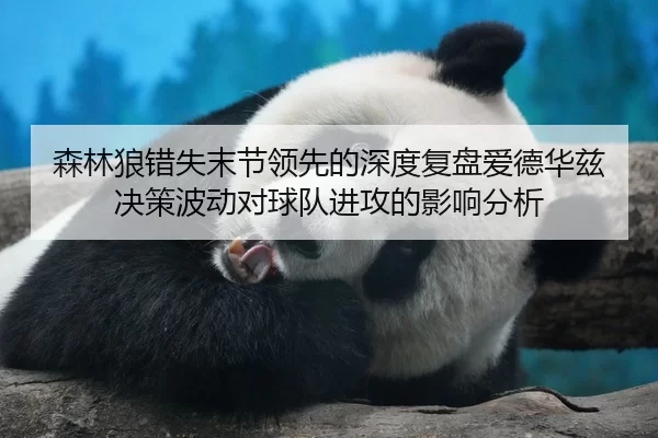 森林狼错失末节领先的深度复盘爱德华兹决策波动对球队进攻的影响分析